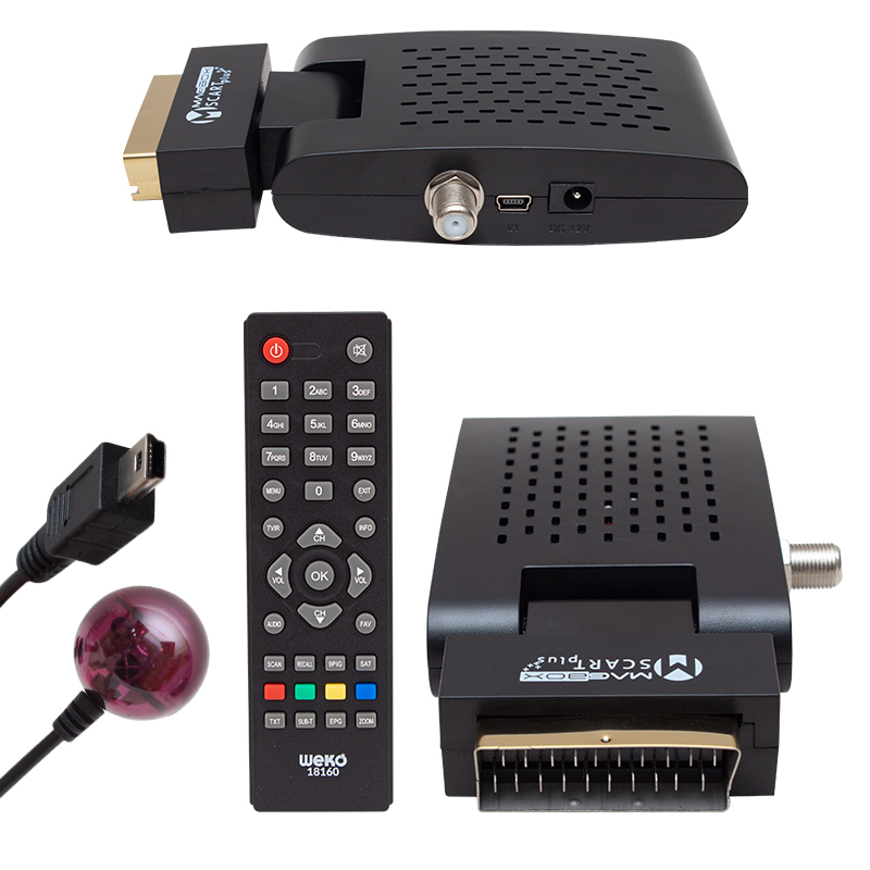 MAGBOX SCART PLUS TKGS'Lİ MİNİ SD SCART UYDU ALICISI