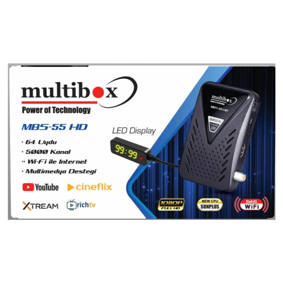 MultiBox MBS-55 BT Mini HD Uydu Alıcı (Bluetooth Kumandalı)