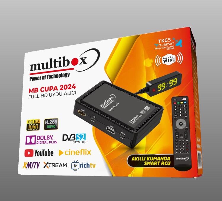 Multibox MB CUPA 2024 HD UYDU ALICISI + 1 YIL IPTV ÜCRETSİZ